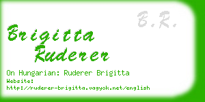 brigitta ruderer business card